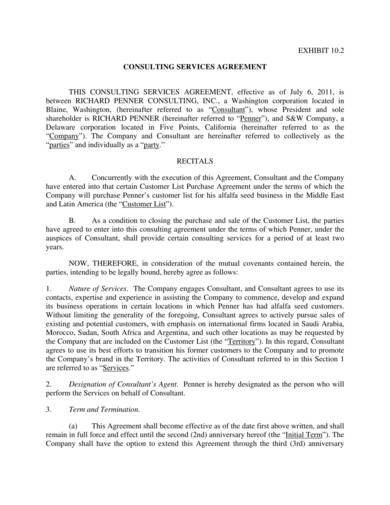 printable consulting services agreement sample 1