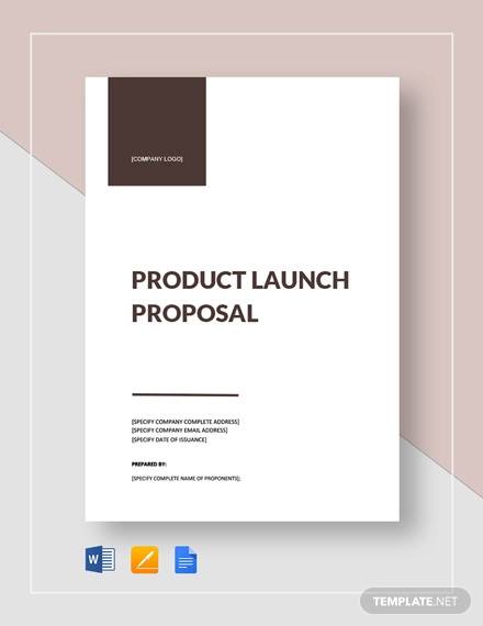 product launch proposal template