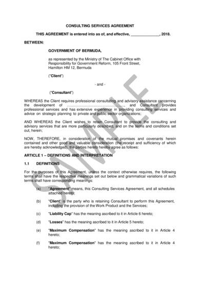 professional consulting services agreement sample 1