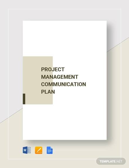 project management communication plan template