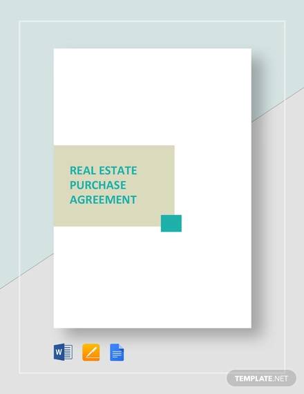 real estate purchase agreement template