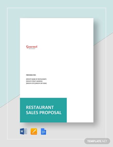 restaurant sales proposal template