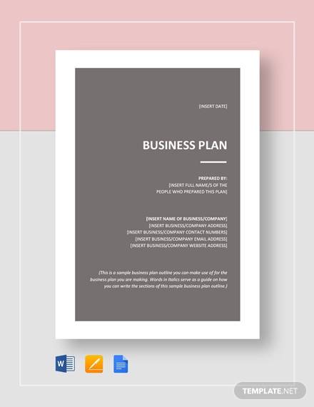 FREE 14+ Sample Business Plan Templates in PDF | MS Word ...