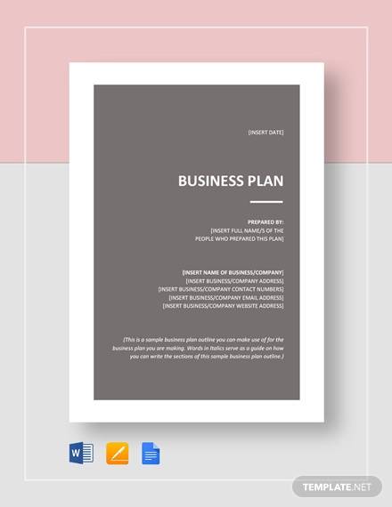 microsoft word templates business plan