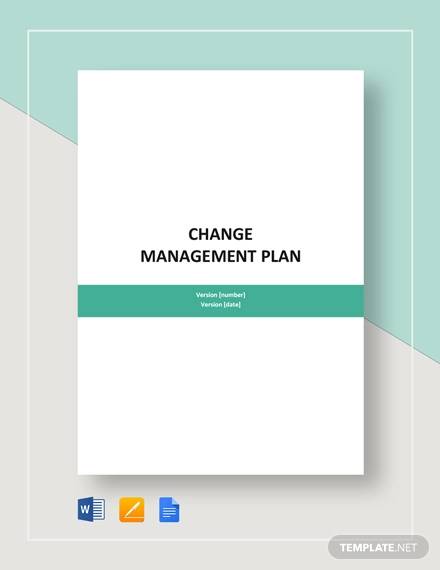 sample change management plan