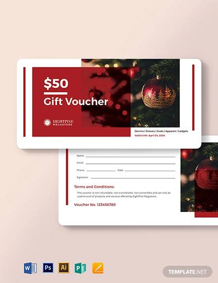 sample christmas voucher template