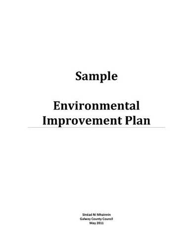 sample environmental improvement proposal temlpate