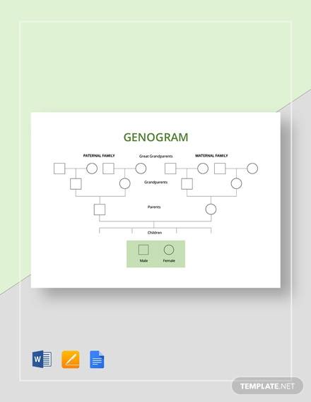 free template for genograme and microsoft word