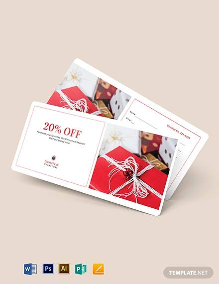 simple christmas voucher template