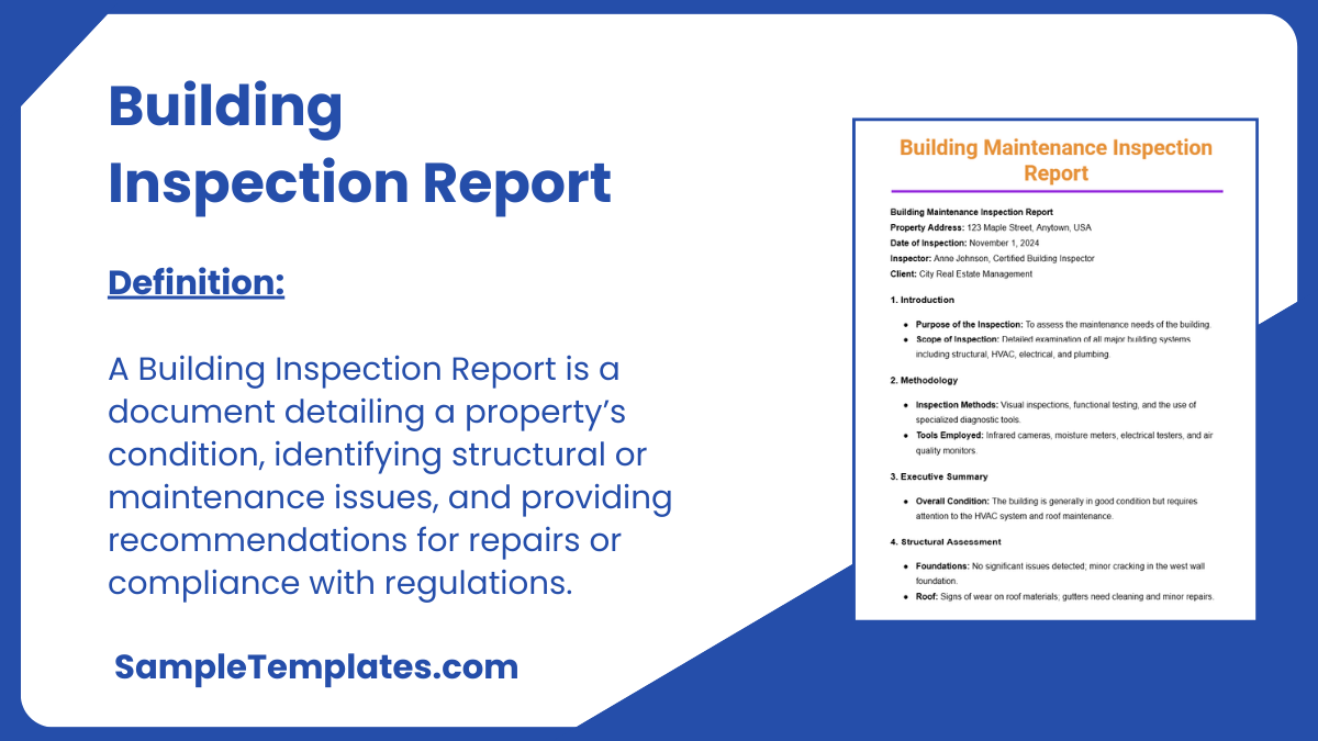 Building Inspection Report