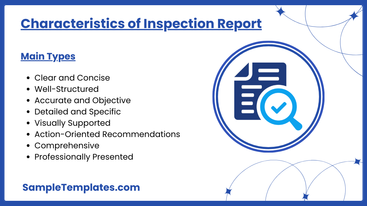 characteristics of inspection report