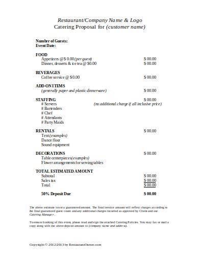 Food Business Proposal Template