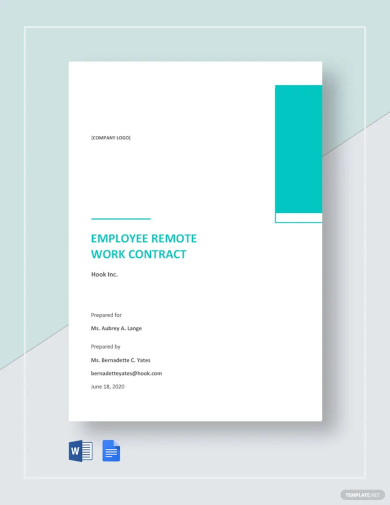 free employee remote work contract template