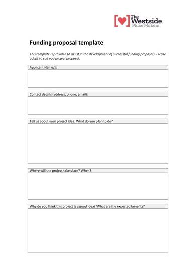 funding proposal sample template