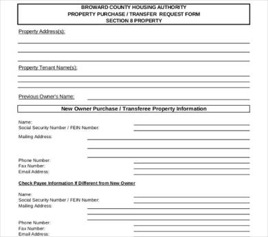 house transfer of ownership letter