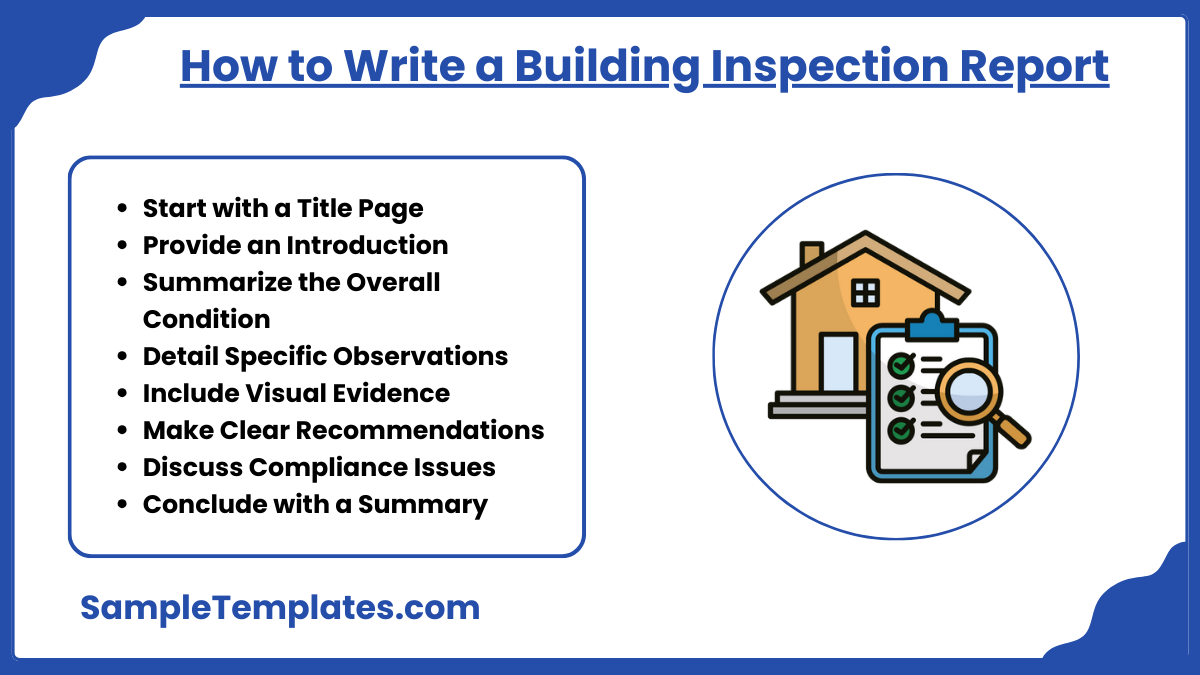 how to write a building inspection report