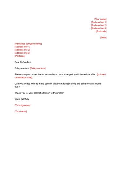 Insurance Cancellation Letter Template Collection Letter Template 