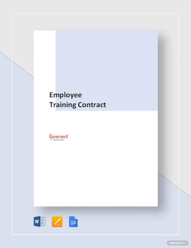 restaurant employee training contract template