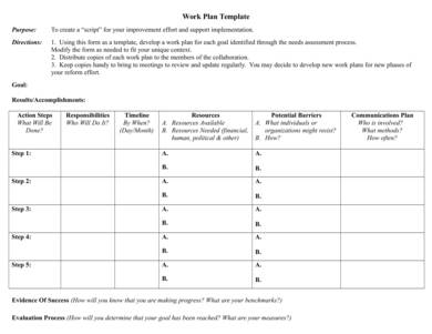 sample action plan template 1