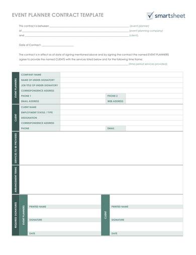sample event planner contract template 1