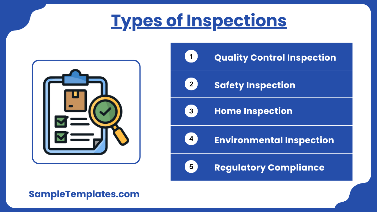 types of inspections