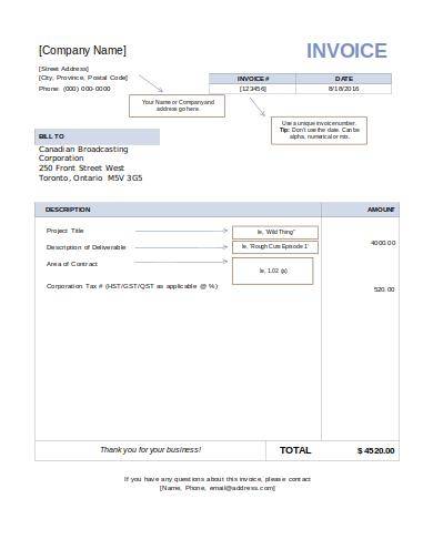 free 9 contractor invoice samples in pdf ms word excel