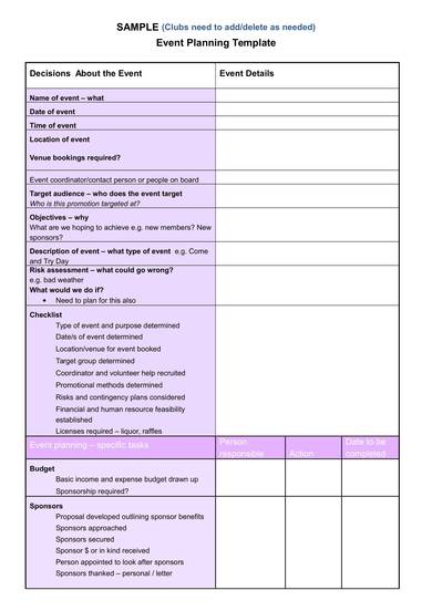 club event planning proposal template 1
