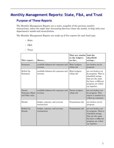 finance company monthly management report sample 03