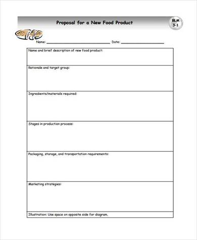 food product sales proposal template