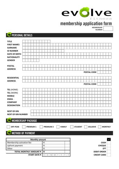 gym membership formand contract template
