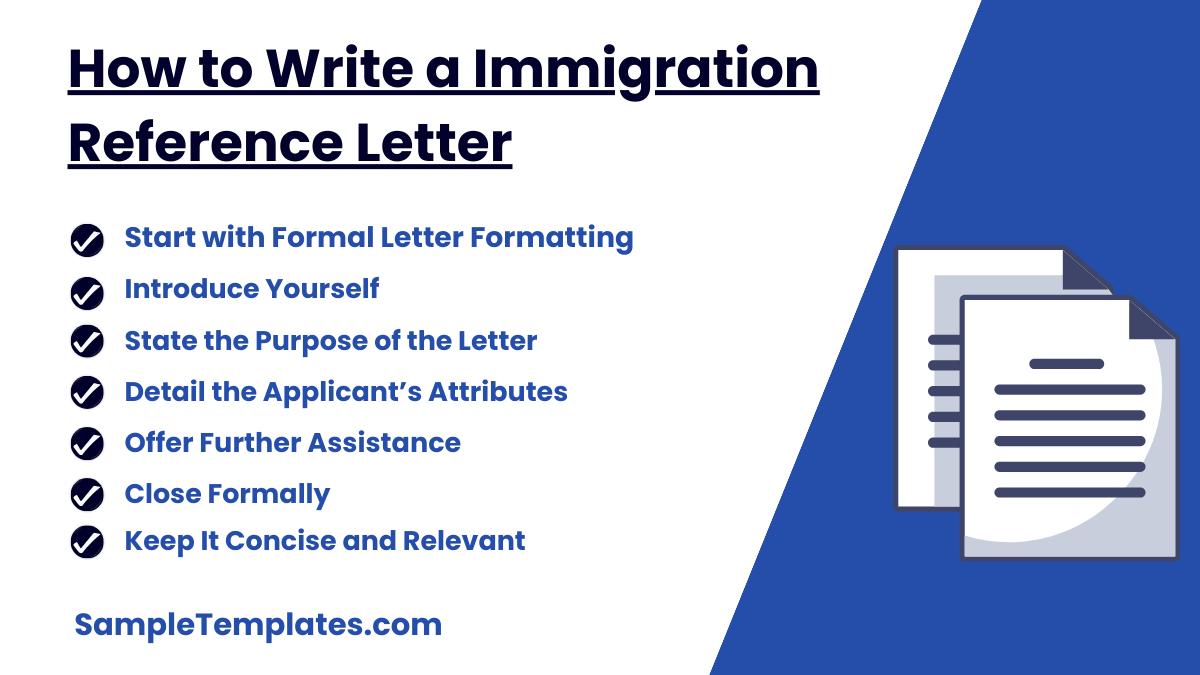 how to write a immigration reference letter