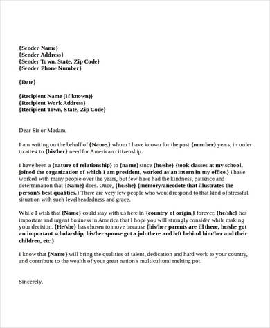 immigration employer reference letter sample