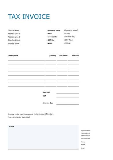 printable contractor invoice template