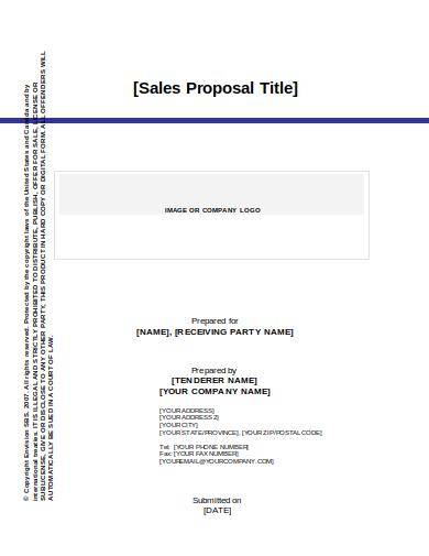 Free 9 Sales Proposal Samples In Pdf Ms Word Excel