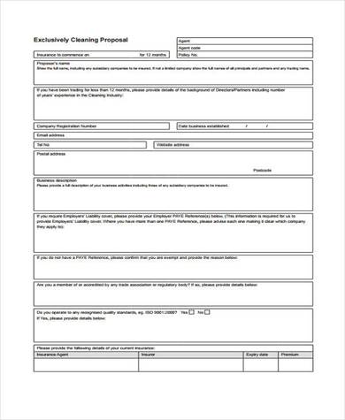 professional cleaning services proposal template