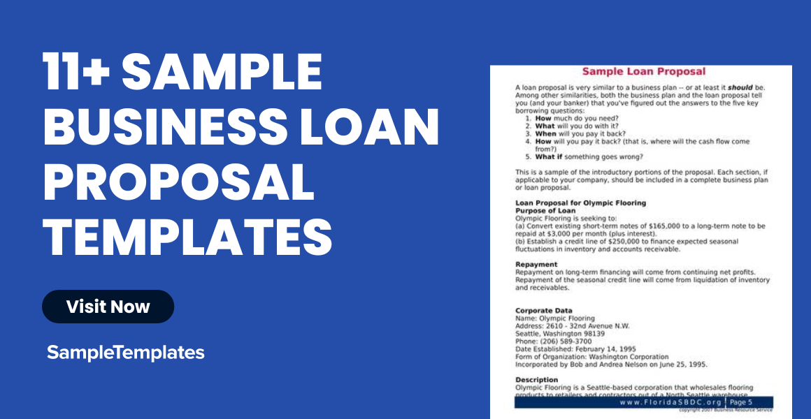 sample business loan proposal templates