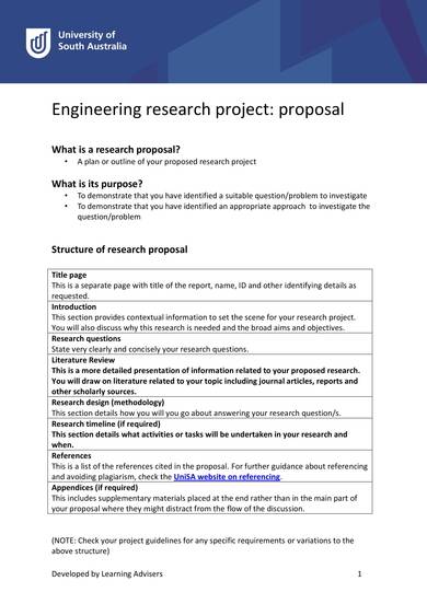 sample phd research proposal chemical engineering