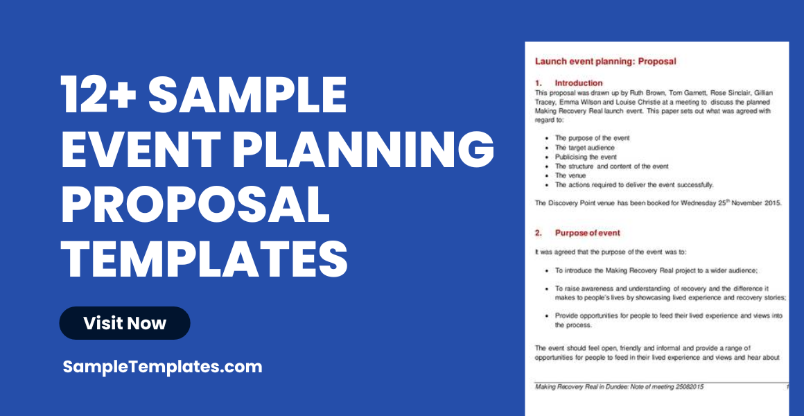 sample event planning proposal templates