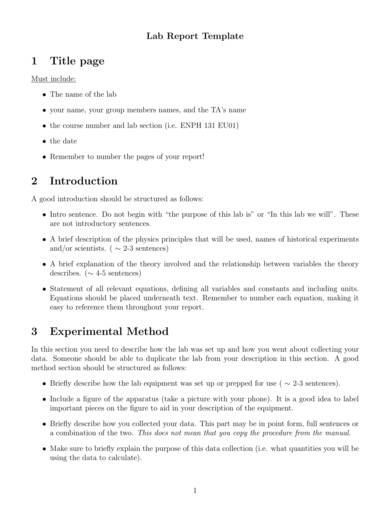 sample lab report template 1