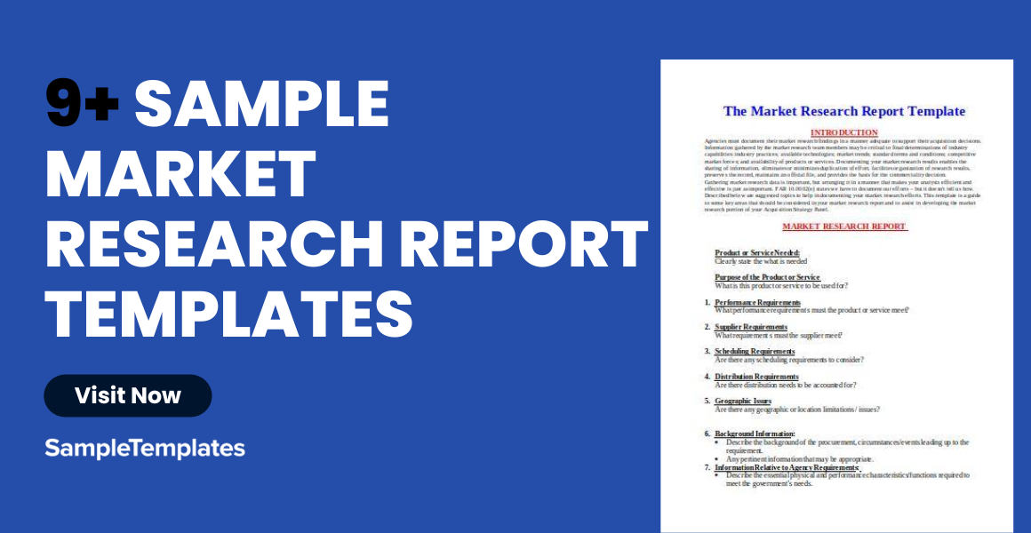 sample market research report templates