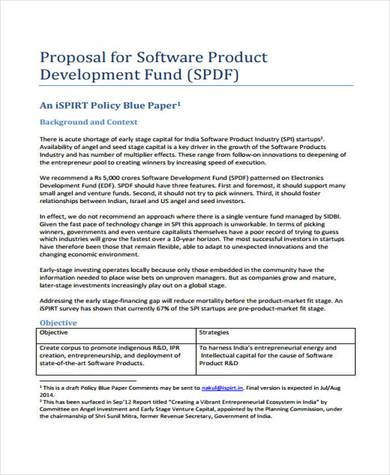 sample software product proposal template