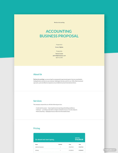 accounting business proposal template