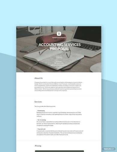 accounting proposal template