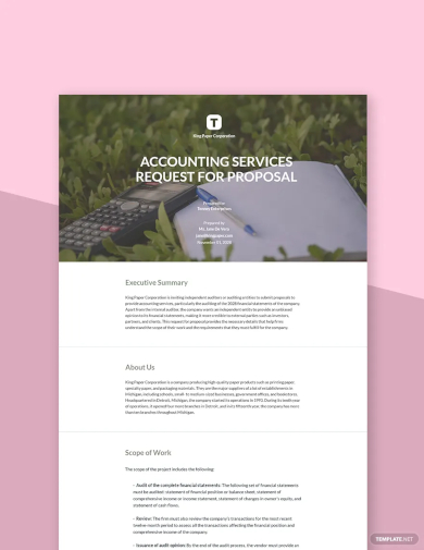 accounting services request for proposal template