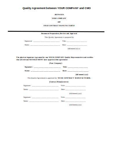 Free Contract Manufacturing Agreements Templates