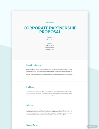 corporate partnership proposal template