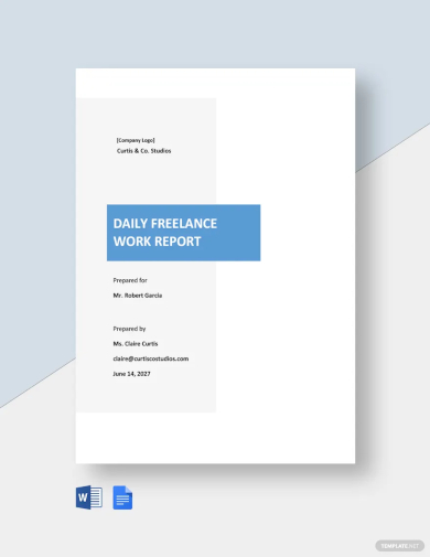 daily freelance work report template