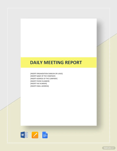 daily meeting report template