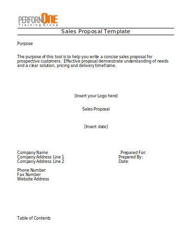 effective sales proposal template