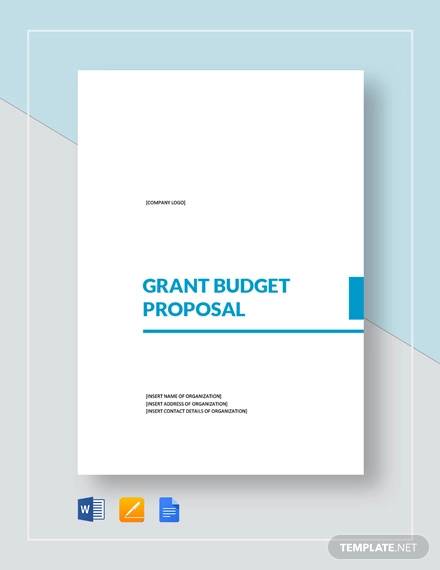 grant budget proposal template